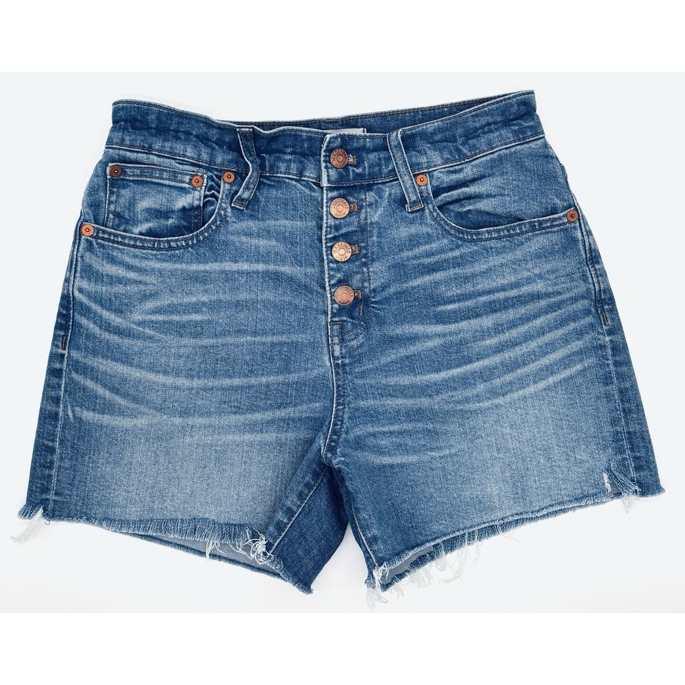 Madewell Women's Size 26 Burke High Rise Button Front Cut Off Jean Shorts